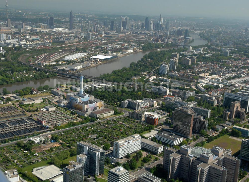 Luftaufnahme Frankfurt am Main - Büro- und Geschäftshaus Sigma an der Lyoner Straße in Frankfurt-Niederrad