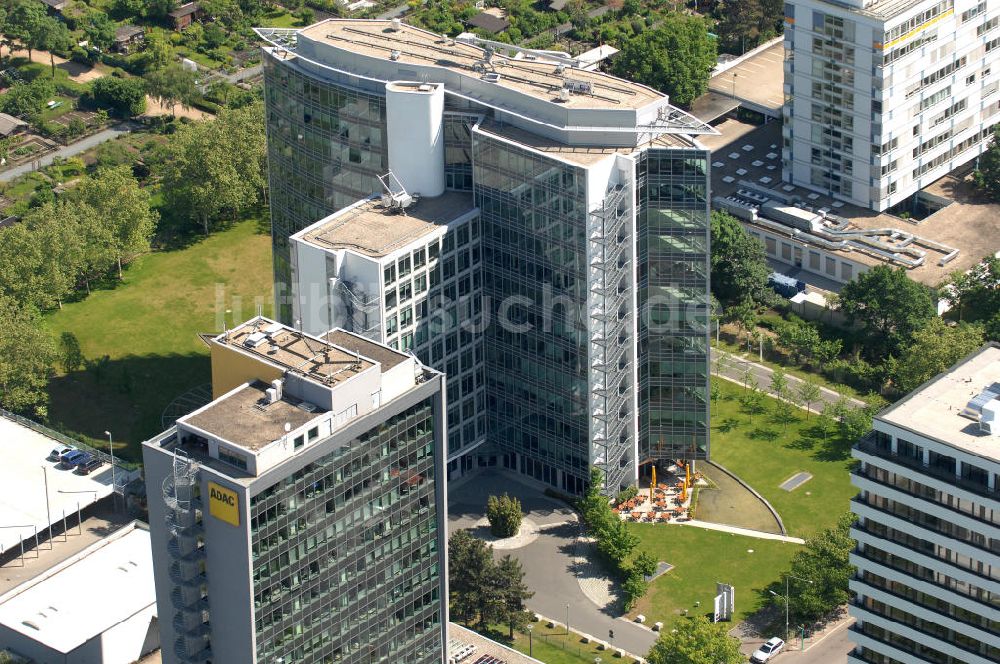 Luftaufnahme Frankfurt am Main - Büro- und Geschäftshaus Sigma an der Lyoner Straße in Frankfurt-Niederrad