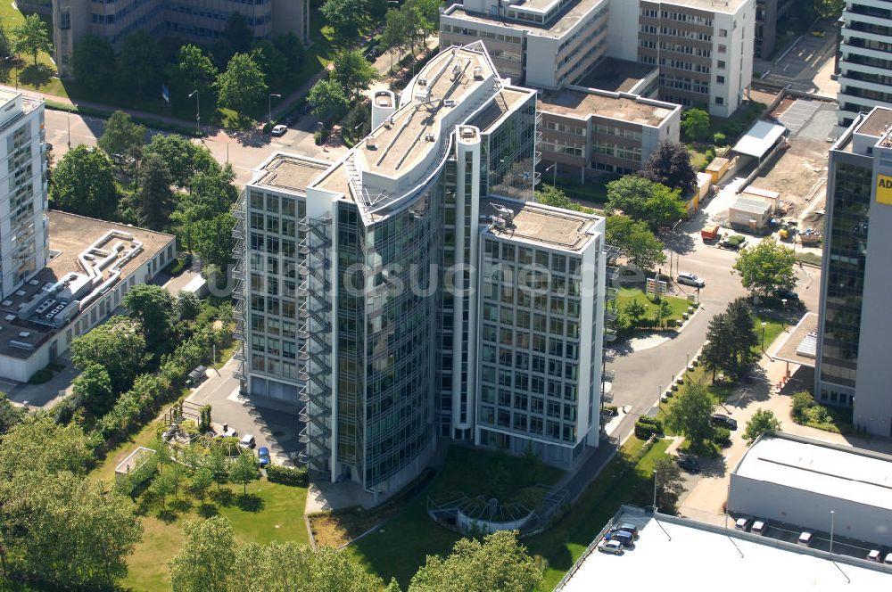 Luftbild Frankfurt am Main - Büro- und Geschäftshaus Sigma an der Lyoner Straße in Frankfurt-Niederrad