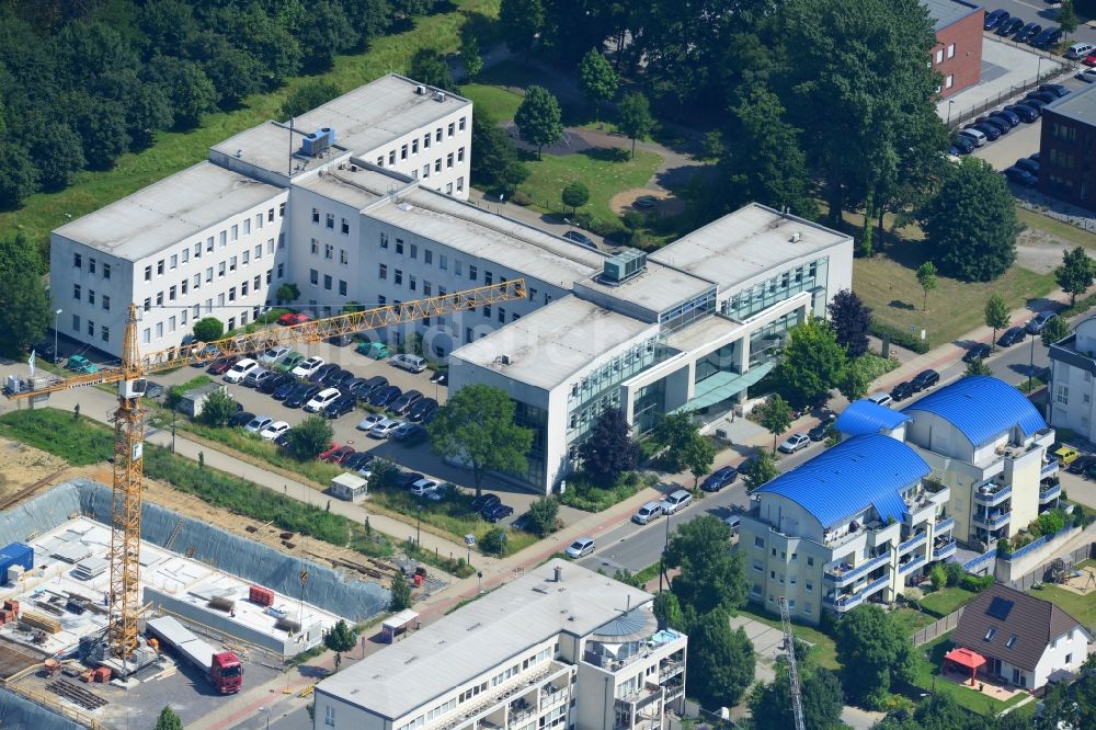 Luftbild Dortmund - Büro- und Geschäftshaus an der Stockumer Allee / Tiranaweg im Stadtteil Schüren-Neu von Dortmund im Bundesland Nordrhein-Westfalen