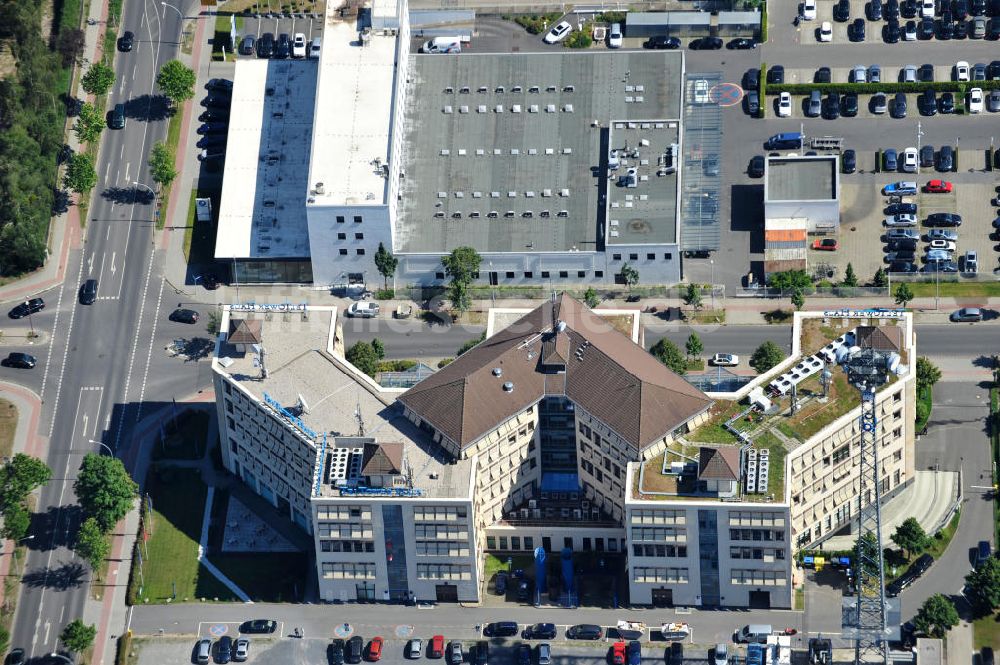 Luftbild Teltow - Büro- Und Geschäftshaus TELTOWER HAUS an der Rheinstraße in Teltow im Bundesland Brandenburg