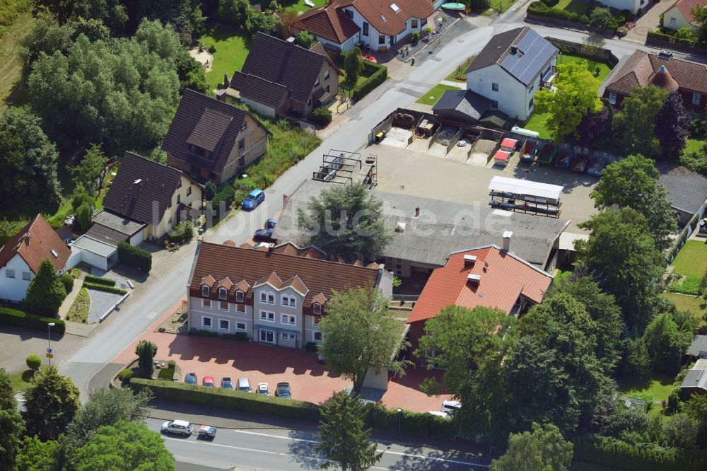 Unna aus der Vogelperspektive: Büro- und Geschäftshaus An der Vaerstbrücke in Unna im Bundesland Nordrhein-Westfalen