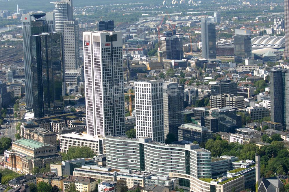 Luftaufnahme Frankfurt am Main - Büro- und Geschäftshaus Die Welle in Frankfurt / Main