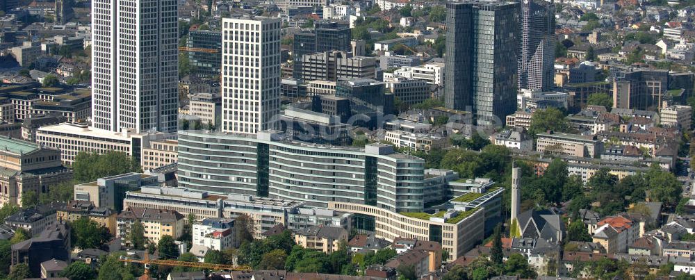 Luftbild Frankfurt am Main - Büro- und Geschäftshaus Die Welle in Frankfurt / Main