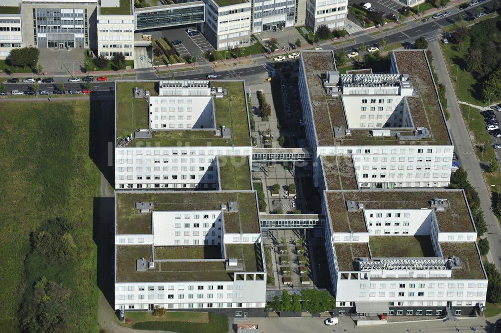 Luftbild Frankfurt am Main - Büro- und Geschäftshausareal am Eschborner Dreieck in Frankfurt