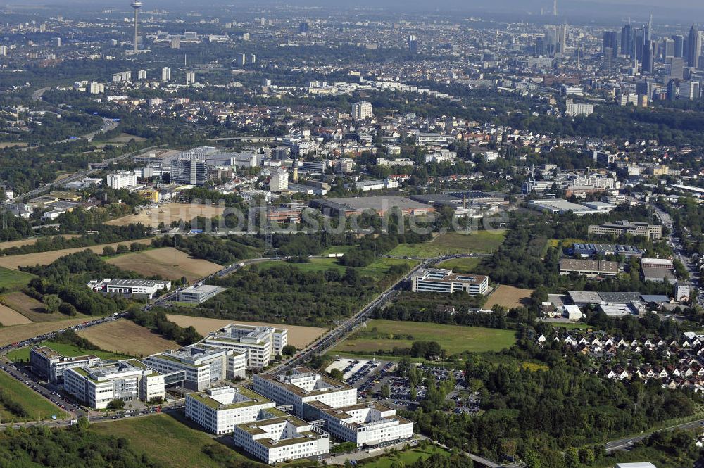 Luftbild Frankfurt am Main - Büro- und Geschäftshausareal am Eschborner Dreieck in Frankfurt