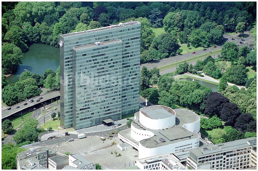 Luftaufnahme Düsseldorf - Büro- und Geschäftshauskomplex in der Düsseldorfer Innenstadt