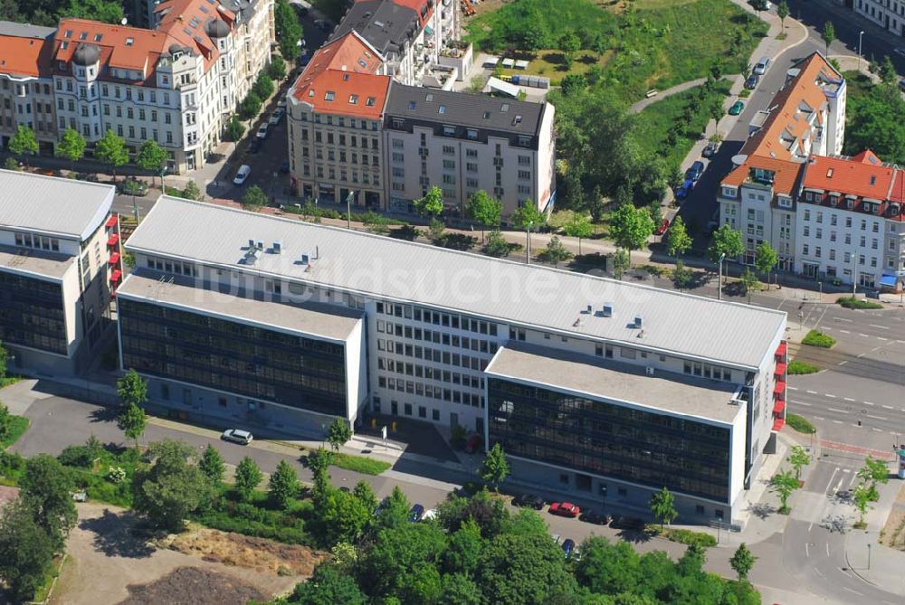 Luftaufnahme Leipzig - Büro- und Geschäftshauskomplex der IKV GMBH an der Wichernstraße in Leipzig