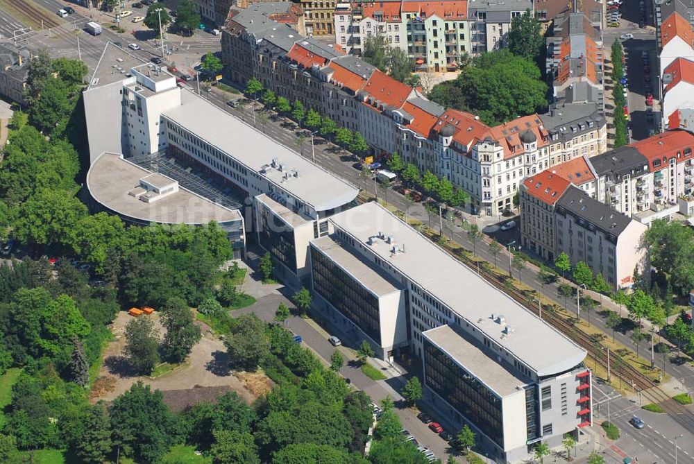 Luftaufnahme Leipzig - Büro- und Geschäftshauskomplex der IKV GMBH an der Wichernstraße in Leipzig