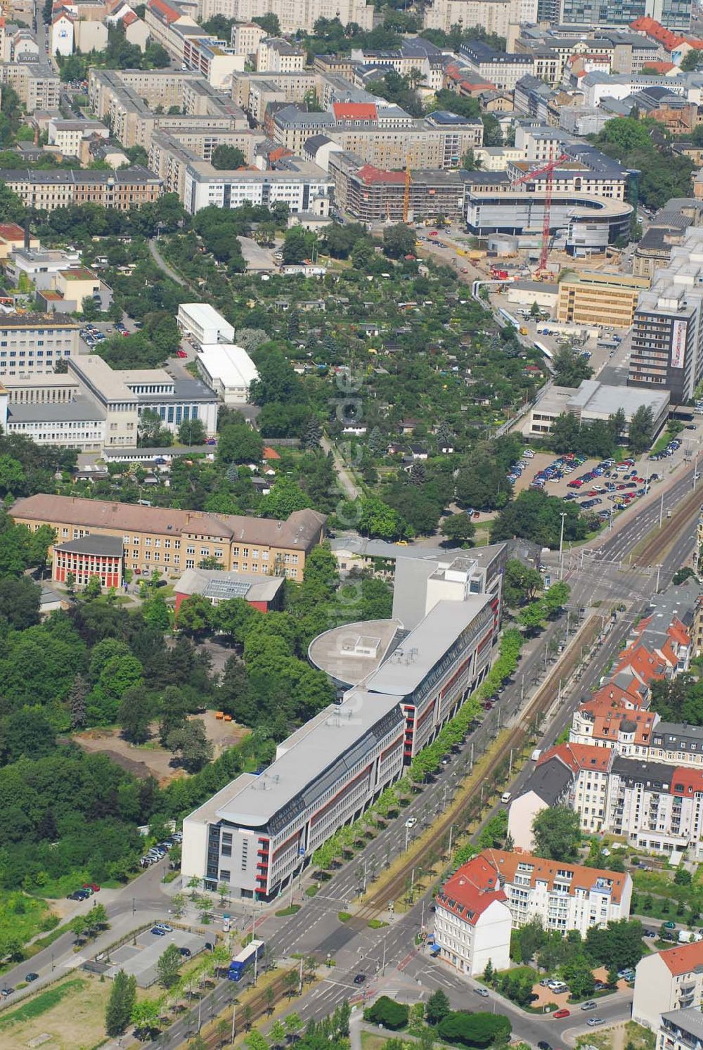 Luftbild Leipzig - Büro- und Geschäftshauskomplex der IKV GMBH an der Wichernstraße in Leipzig