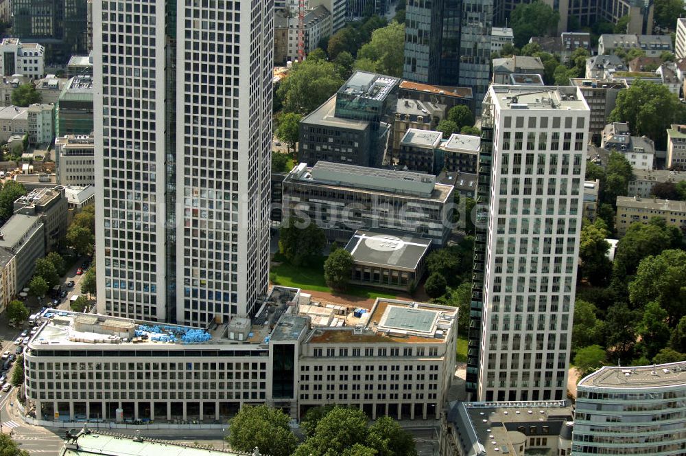 Luftbild Frankfurt - Büro- und Geschäftshochhaus Opern Turm in Frankfurt am Main