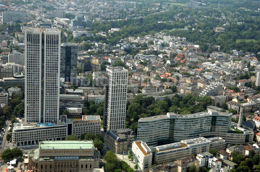 Luftbild Frankfurt - Büro- und Geschäftshochhaus Opern Turm in Frankfurt am Main