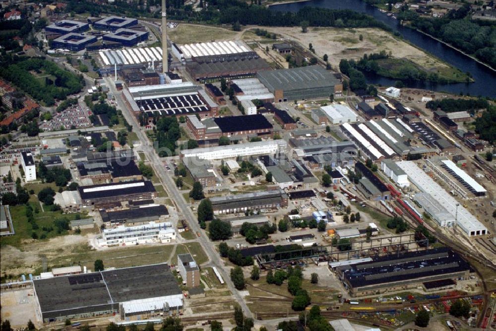 Luftbild Hennigsdorf BRB - Büro- und Geschäftszentrum, Industriegebiet in Hennigsdorf 1995