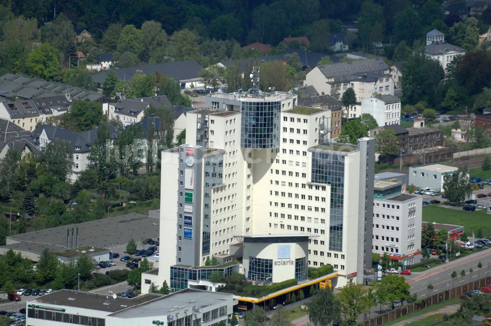 Luftbild Chemnitz - Büro- Hochhaus des Technologie- und Gewerbepark Solaris in Chemnitz