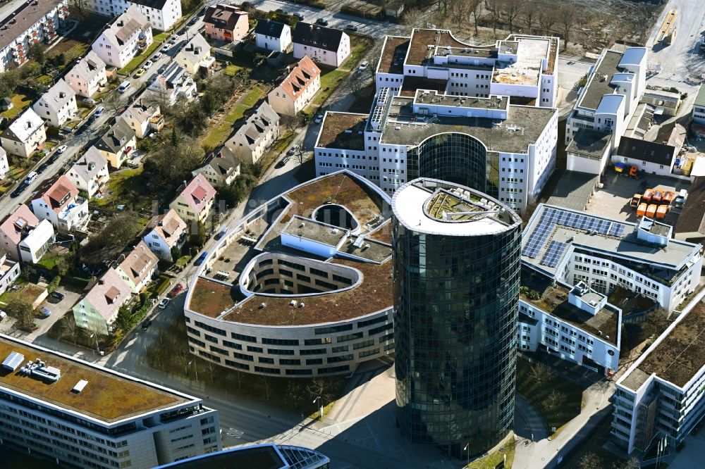 Luftaufnahme Stuttgart - Büro- und Unternehmensverwaltungs- Hochhaus- Gebäude Coloradoturm in Stuttgart im Bundesland Baden-Württemberg, Deutschland