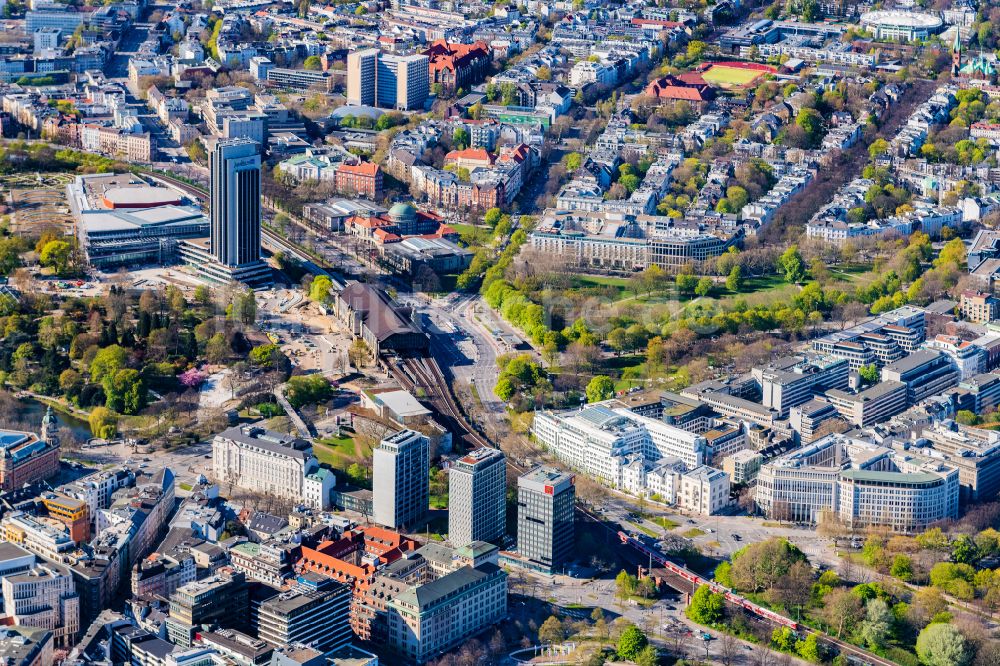 Luftbild Hamburg - Büro- und Unternehmensverwaltungs- Hochhaus- Gebäude Finnlandhaus in Hamburg, Deutschland