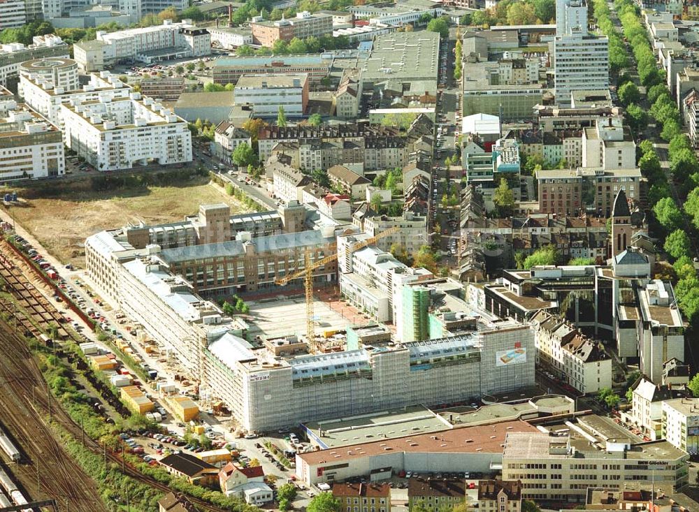 Luftaufnahme Frankfurt am Main - Büro- und Verwaltungsbau Galluspark am Frankfurter Hauptbahnhof