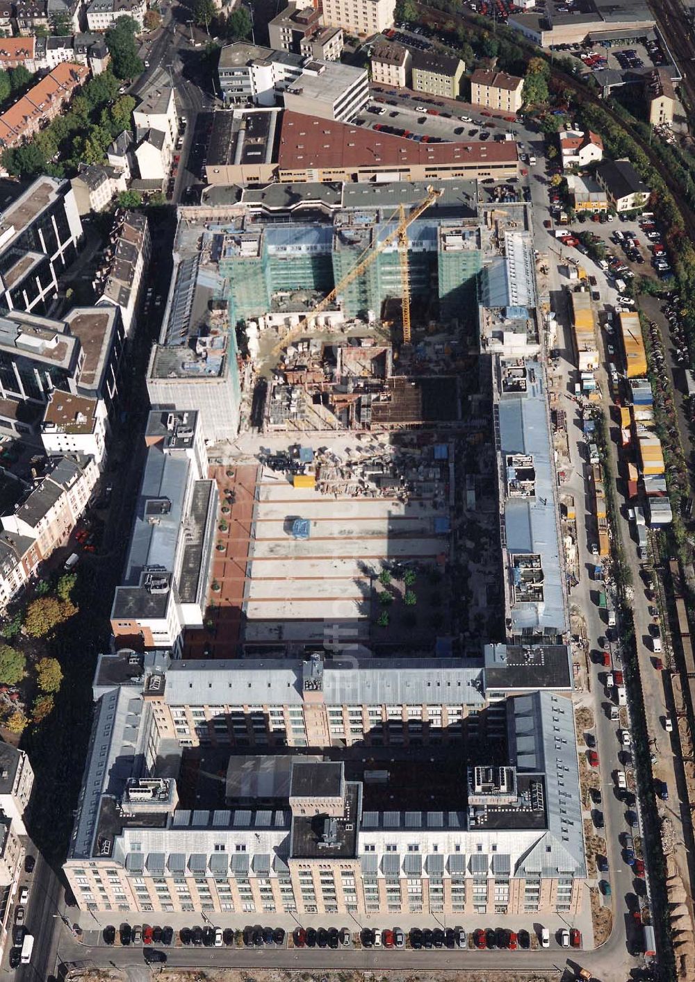 Luftbild Frankfurt am Main - Büro- und Verwaltungsbau Galluspark am Frankfurter Hauptbahnhof