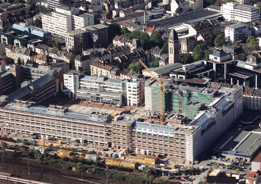 Frankfurt am Main aus der Vogelperspektive: Büro- und Verwaltungsbau Galluspark am Frankfurter Hauptbahnhof