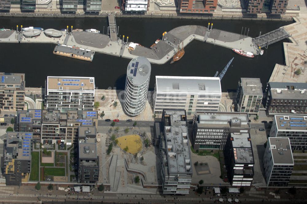 Luftbild Hamburg - Bürogebäude und Eigentumswohnungen Am Kaiserkai Hafencity Hamburg