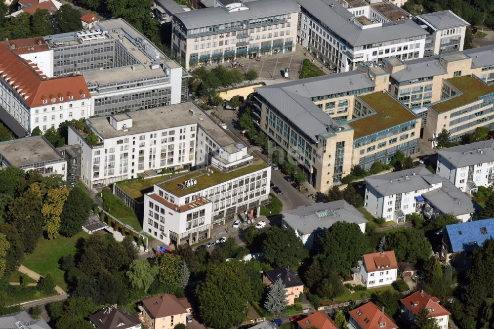 Luftbild Dresden - Bürogebäude entlang der Straße Am Brauhaus in Dresden im Bundesland Sachsen