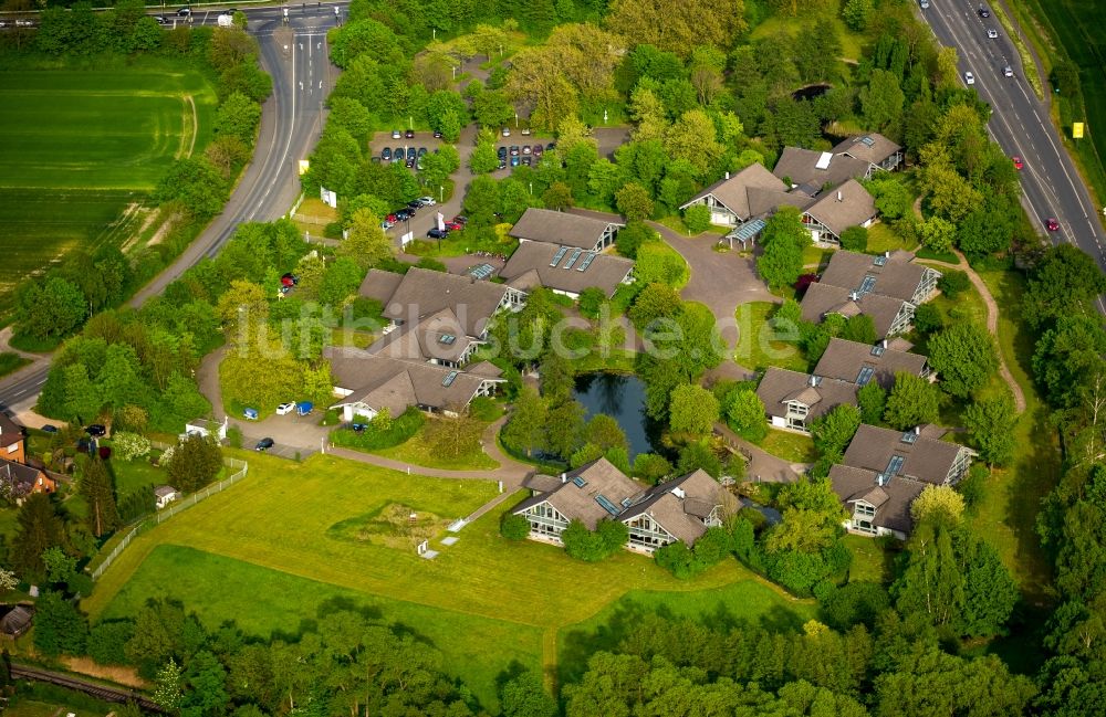 Hamm von oben - Bürogebäude des Geschäftshauses AhsePark in Hamm im Bundesland Nordrhein-Westfalen