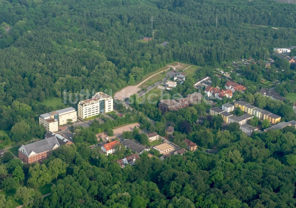 Luftaufnahme Gelsenkirchen - Bürogebäude des Geschäftshauses der AMEVIDA SE in Gelsenkirchen im Bundesland Nordrhein-Westfalen