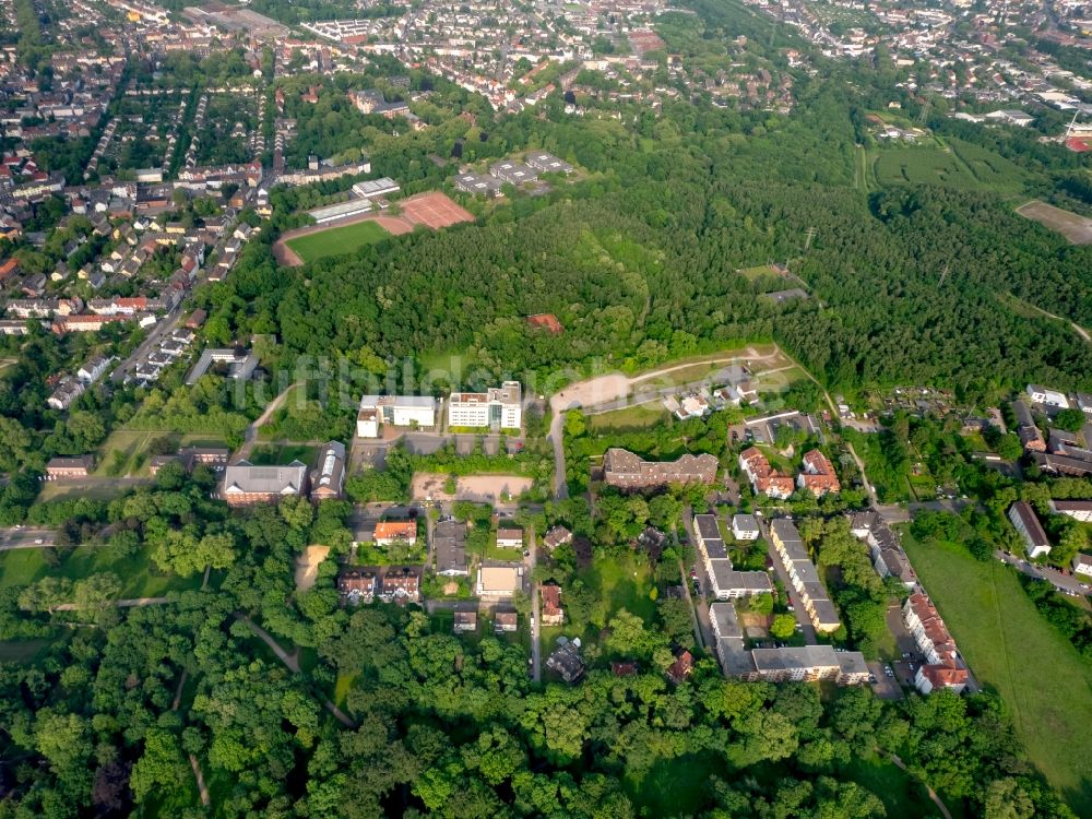 Luftbild Gelsenkirchen - Bürogebäude des Geschäftshauses der AMEVIDA SE in Gelsenkirchen im Bundesland Nordrhein-Westfalen