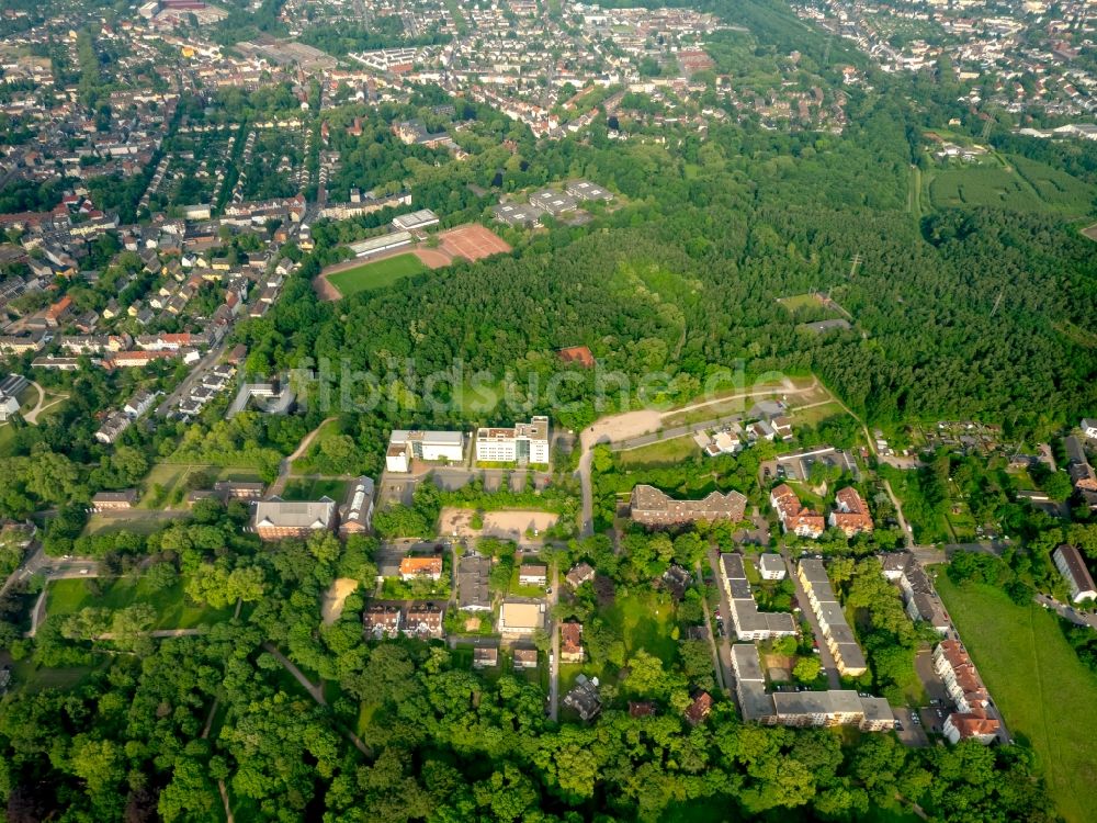 Luftaufnahme Gelsenkirchen - Bürogebäude des Geschäftshauses der AMEVIDA SE in Gelsenkirchen im Bundesland Nordrhein-Westfalen