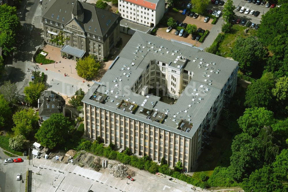 Luftbild Berlin - Bürogebäude des Geschäftshauses an der Berliner Straße. im Ortsteil Pankow in Berlin, Deutschland