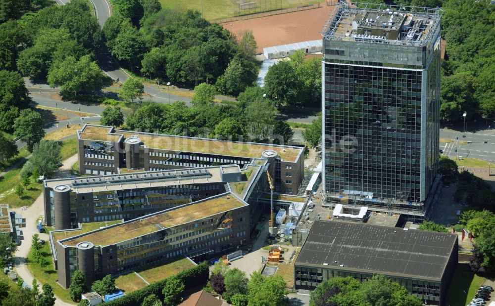 Luftaufnahme Bochum - Bürogebäude des Geschäftshauses in Bochum im Bundesland Nordrhein-Westfalen