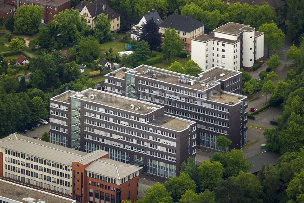 Bochum aus der Vogelperspektive: Bürogebäude des Geschäftshauses in Bochum im Bundesland Nordrhein-Westfalen