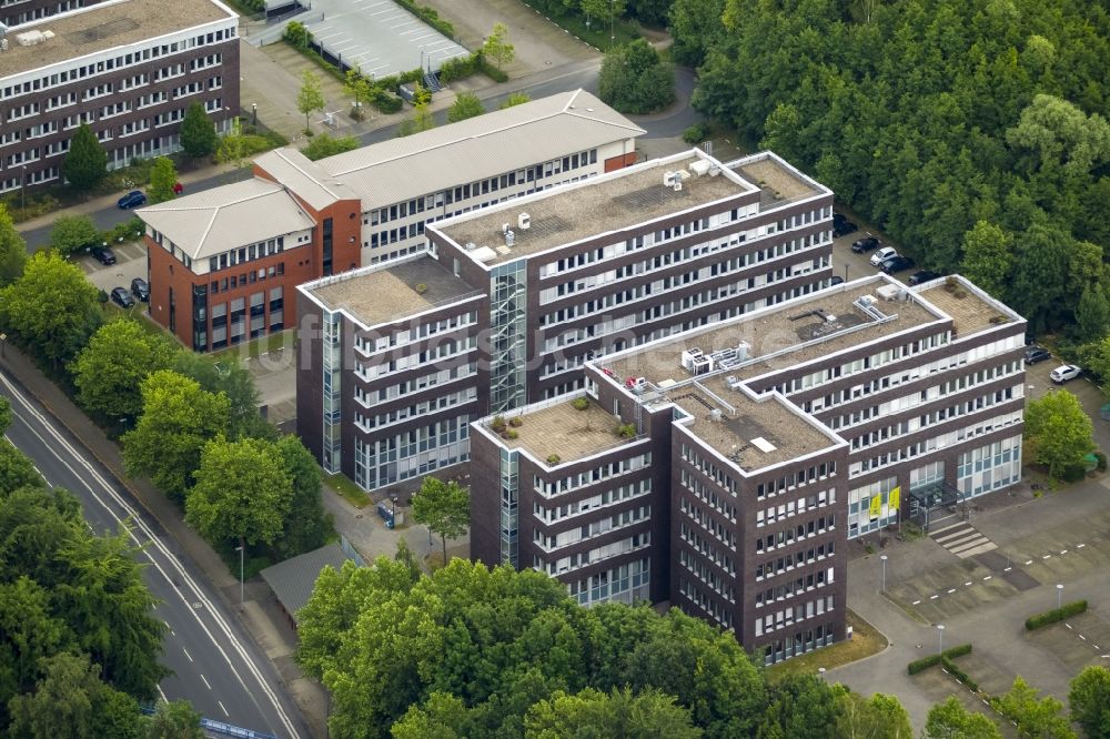 Luftaufnahme Bochum - Bürogebäude des Geschäftshauses in Bochum im Bundesland Nordrhein-Westfalen