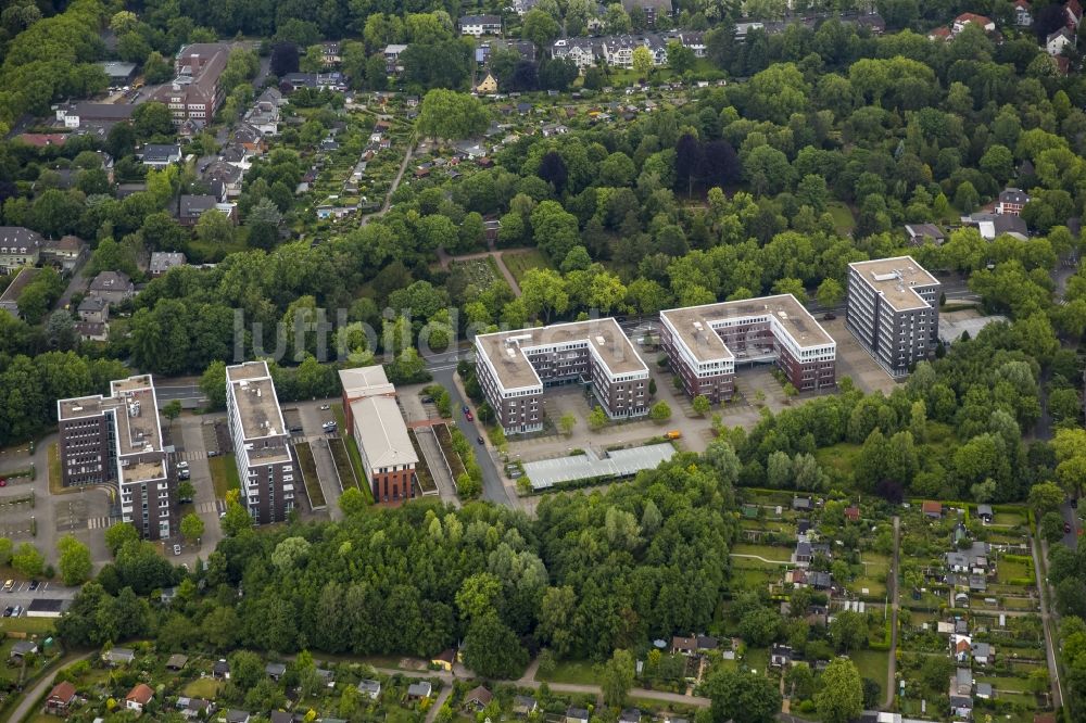 Luftbild Bochum - Bürogebäude des Geschäftshauses in Bochum im Bundesland Nordrhein-Westfalen