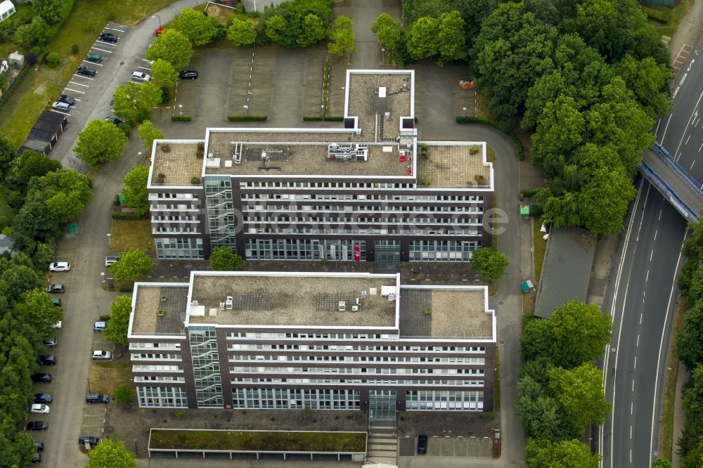 Luftaufnahme Bochum - Bürogebäude des Geschäftshauses in Bochum im Bundesland Nordrhein-Westfalen