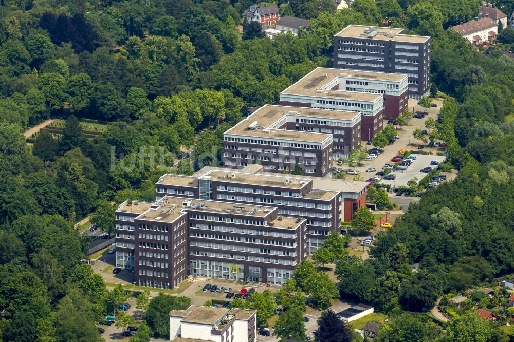 Bochum aus der Vogelperspektive: Bürogebäude des Geschäftshauses in Bochum im Bundesland Nordrhein-Westfalen