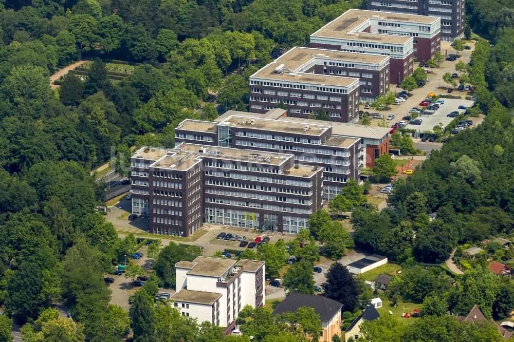 Luftbild Bochum - Bürogebäude des Geschäftshauses in Bochum im Bundesland Nordrhein-Westfalen