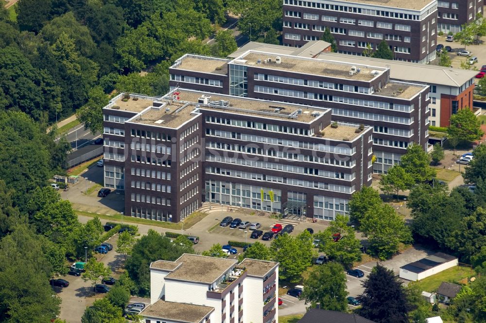 Luftaufnahme Bochum - Bürogebäude des Geschäftshauses in Bochum im Bundesland Nordrhein-Westfalen