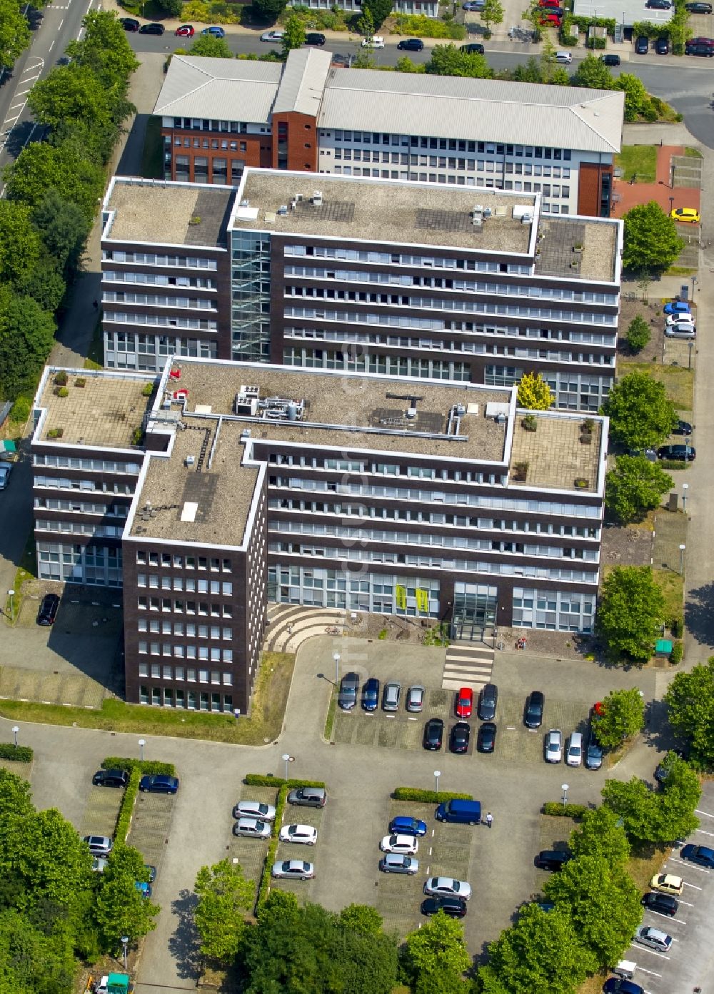 Luftbild Bochum - Bürogebäude des Geschäftshauses in Bochum im Bundesland Nordrhein-Westfalen