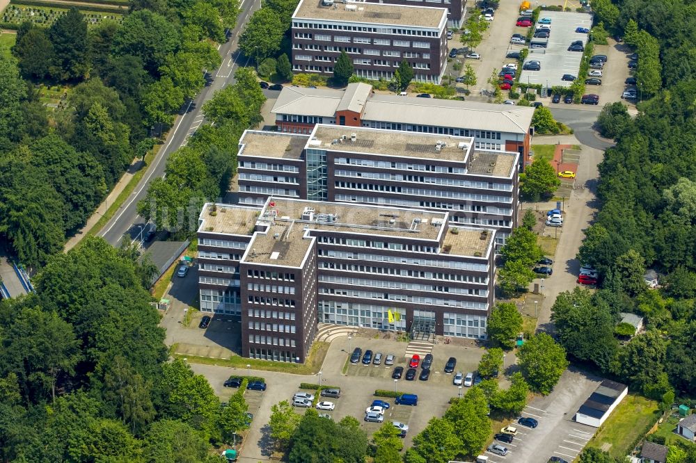 Bochum aus der Vogelperspektive: Bürogebäude des Geschäftshauses in Bochum im Bundesland Nordrhein-Westfalen