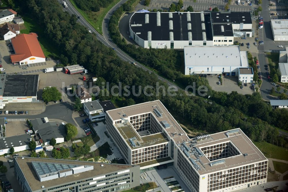 Luftaufnahme Laatzen - Bürogebäude des Geschäftshauses der Deutsche Rentenversicherung in Laatzen im Bundesland Niedersachsen