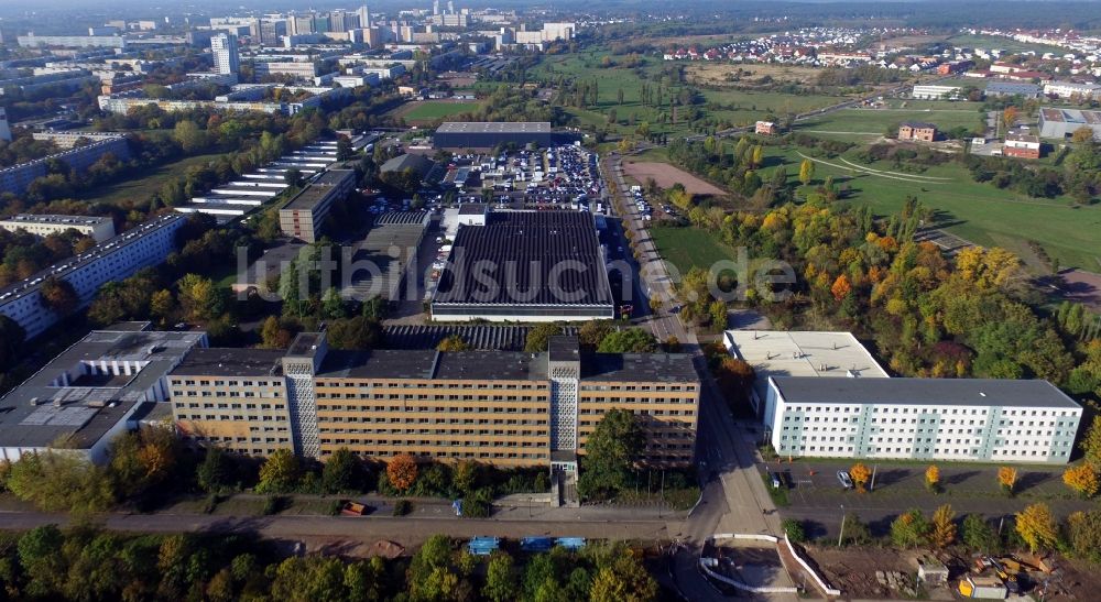 Luftbild Halle (Saale) - Bürogebäude des Geschäftshauses der ehemaligen Staatssicherheit Mfs und der Gauckbehörde in Halle (Saale) im Bundesland Sachsen-Anhalt, Deutschland