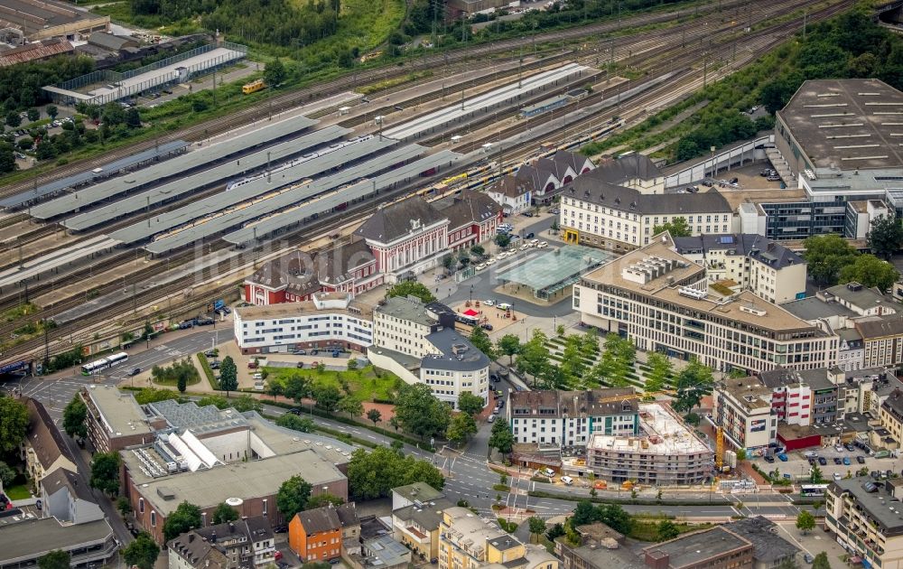 Luftbild Hamm - Bürogebäude des Geschäftshauses entlang der Bahnhofstraße in Hamm im Bundesland Nordrhein-Westfalen, Deutschland