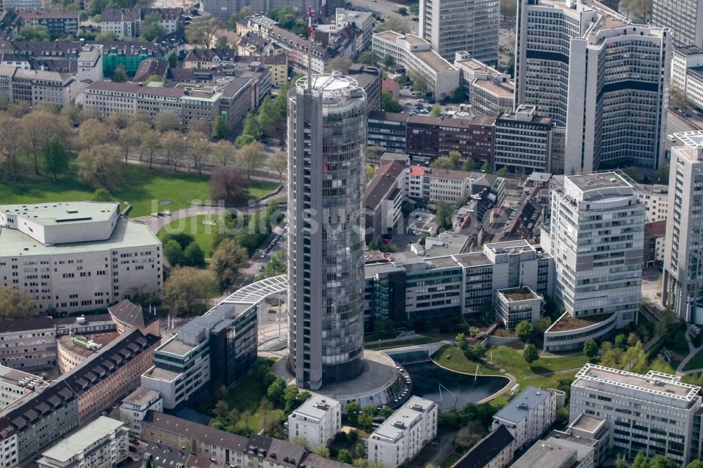 Essen von oben - Bürogebäude des Geschäftshauses in Essen im Bundesland Nordrhein-Westfalen