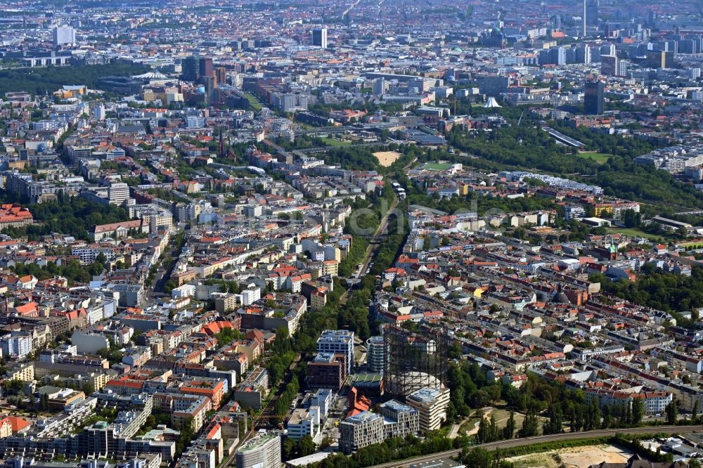 Luftbild Berlin - Bürogebäude des Geschäftshauses am EUREF-Campus im Ortsteil Schöneberg in Berlin, Deutschland