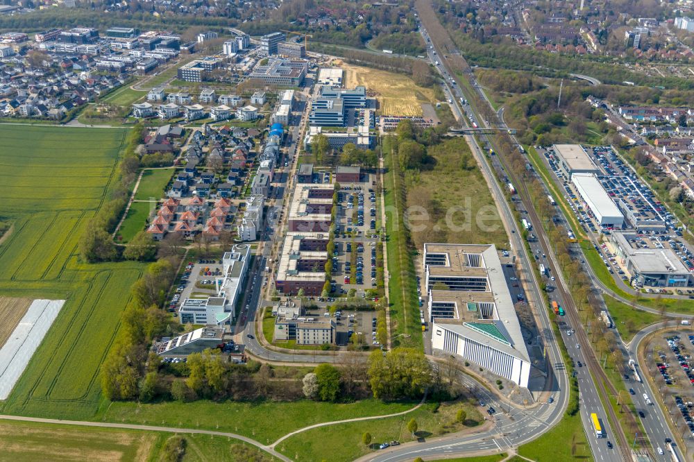 Dortmund von oben - Bürogebäude des Geschäftshauses an der Freie-Vogel-Straße in Dortmund im Bundesland Nordrhein-Westfalen, Deutschland