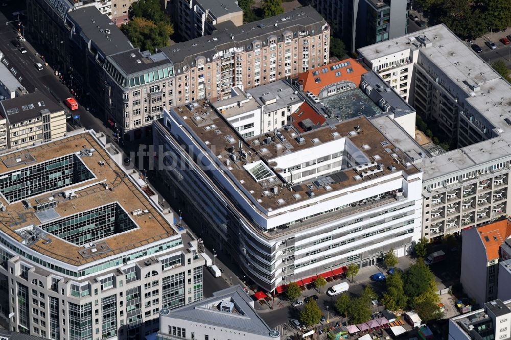 Berlin von oben - Bürogebäude des Geschäftshauses an der Friedrichstraße - Schützenstraße im Ortsteil Mitte in Berlin, Deutschland