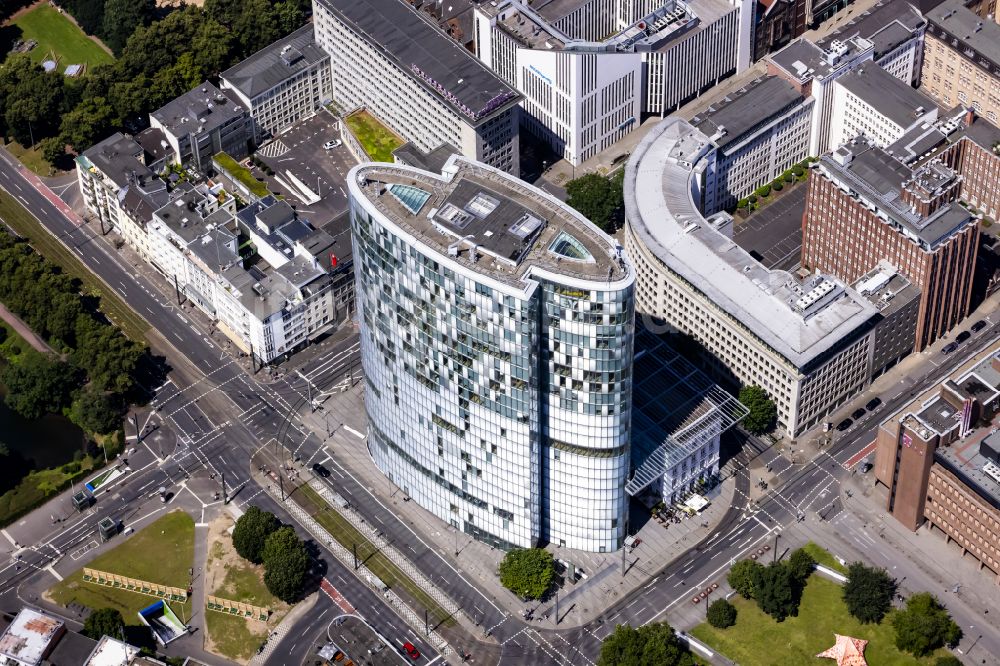 Luftbild Düsseldorf - Bürogebäude des Geschäftshauses GAP 15 am Graf-Adolf-Platz im Ortsteil Stadtmitte in Düsseldorf im Bundesland Nordrhein-Westfalen, Deutschland