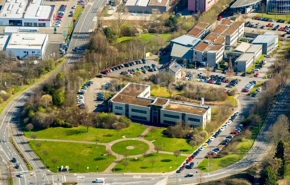 Luftbild Hagen - Bürogebäude des Geschäftshauses Kreishandwerkerschaft an der Handwerkerstraße in Hagen im Bundesland Nordrhein-Westfalen