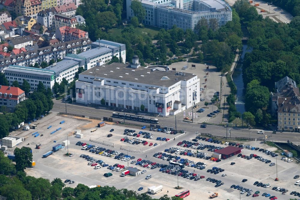 Luftbild Augsburg - Bürogebäude des Geschäftshauses an der Langenmantelstraße in Augsburg im Bundesland Bayern, Deutschland